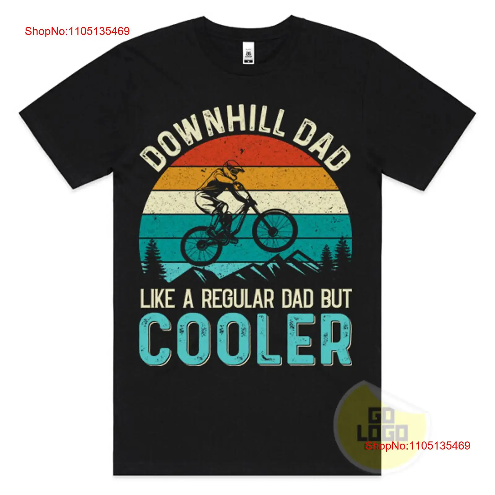Mountain Biking Downhill - Funny T Shirt DOWNHILL DAD Cool