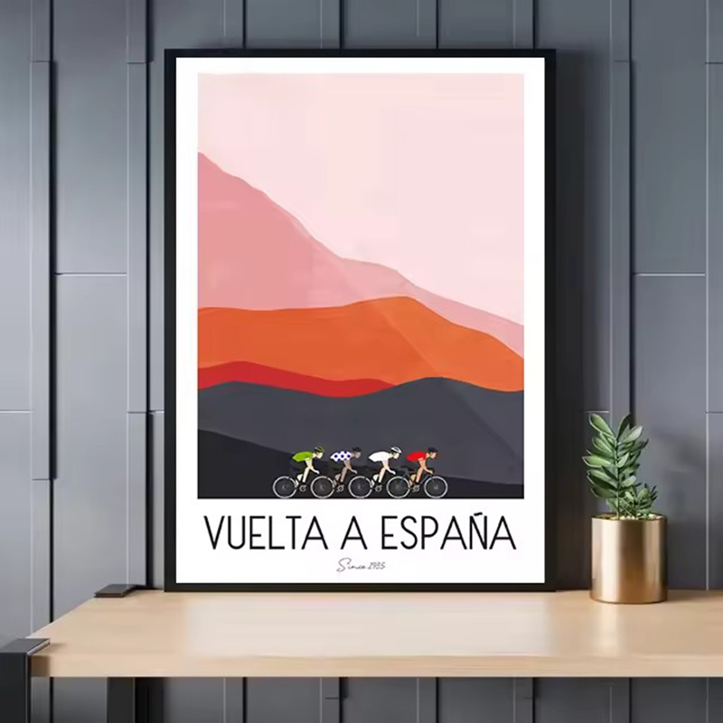 Watercolor Cycling Race Cyclis - Mountain Biking Pictures ulasan dan harga