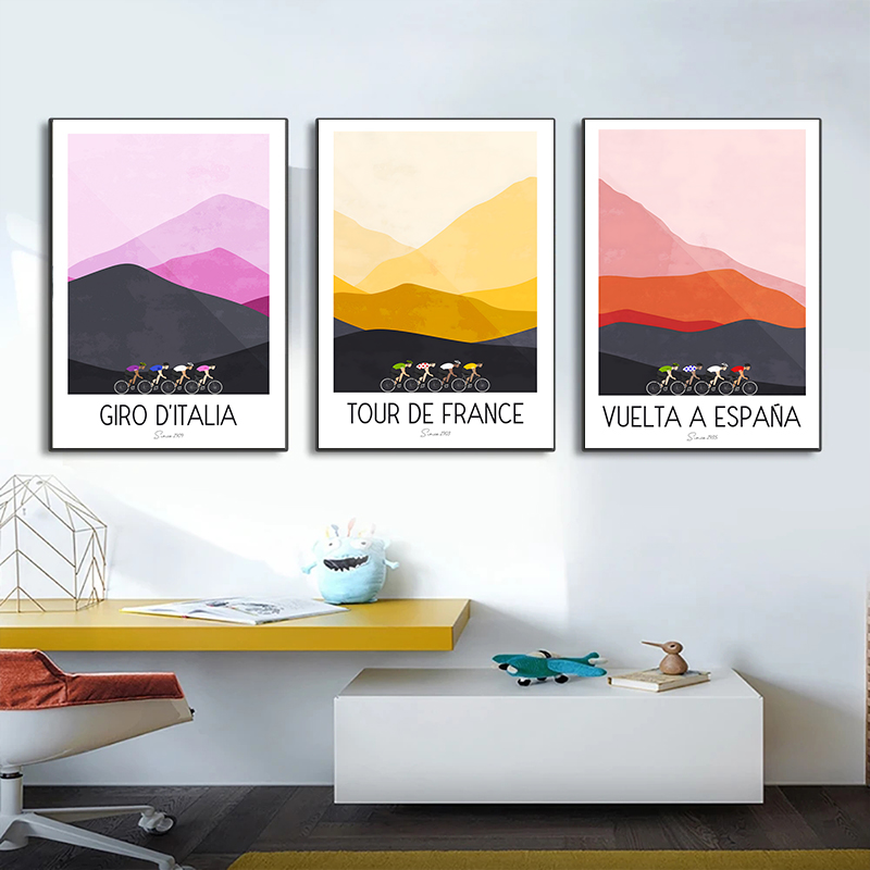 Watercolor Cycling Race Cyclis - Mountain Biking Pictures ulasan dan harga