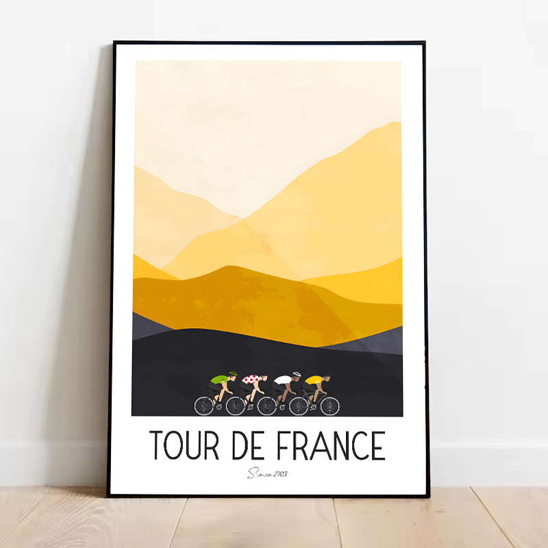 Watercolor Cycling Race Cyclis - Mountain Biking Pictures ulasan dan harga