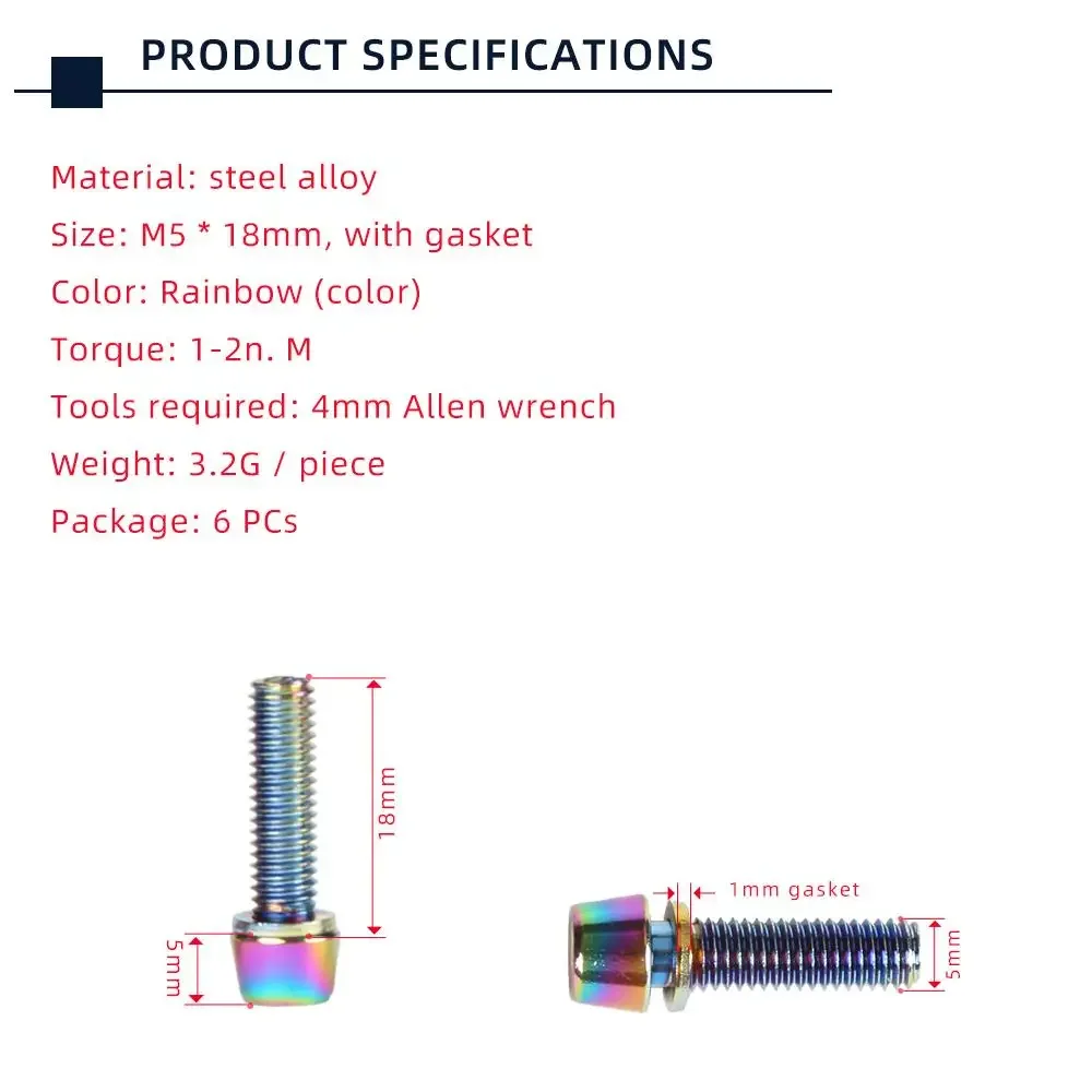 TANKE 6pcs M5 * 18 15mm Bolt S - Mountain Biking Water Bottle ulasan dan harga