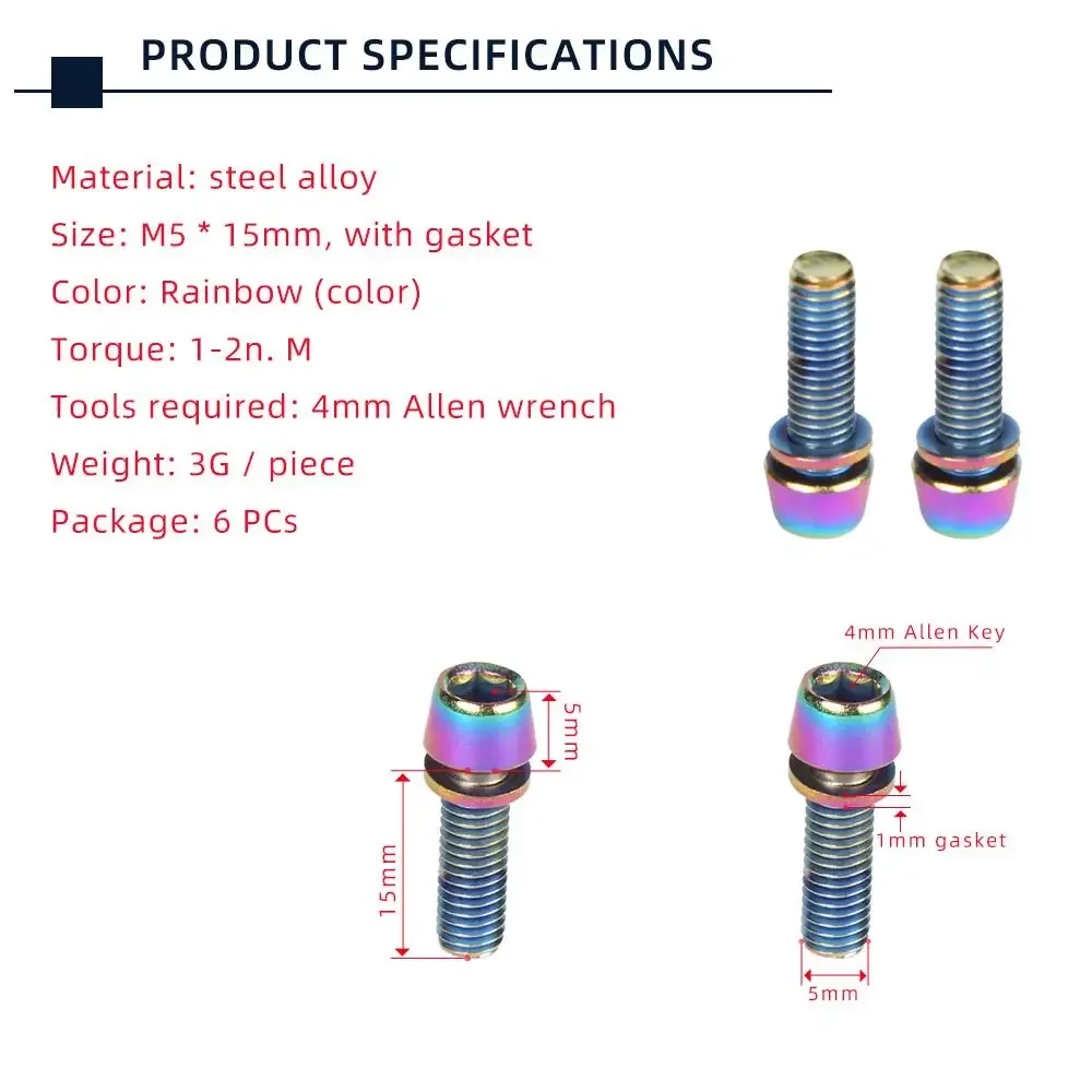 TANKE 6pcs M5 * 18 15mm Bolt S - Mountain Biking Water Bottle ulasan dan harga