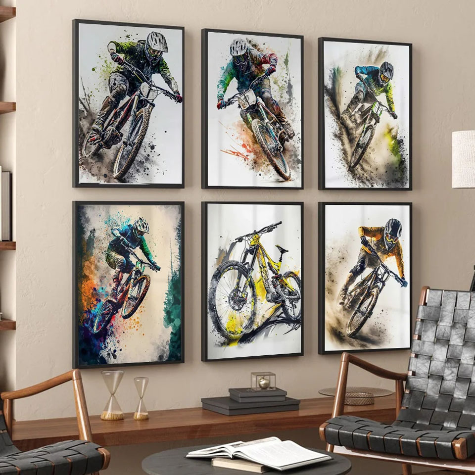 Mountain Bike Sports Wall Art  - Mountain Biking Pictures ulasan dan harga