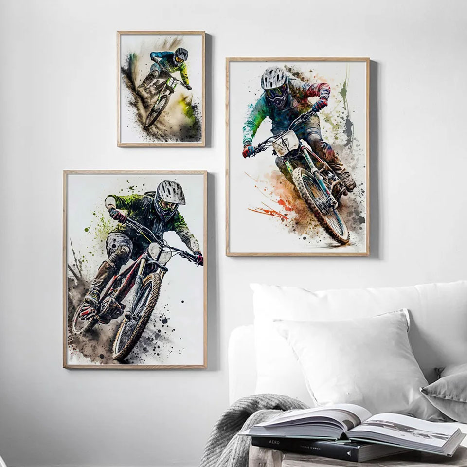 Mountain Bike Sports Wall Art  - Mountain Biking Pictures ulasan dan harga