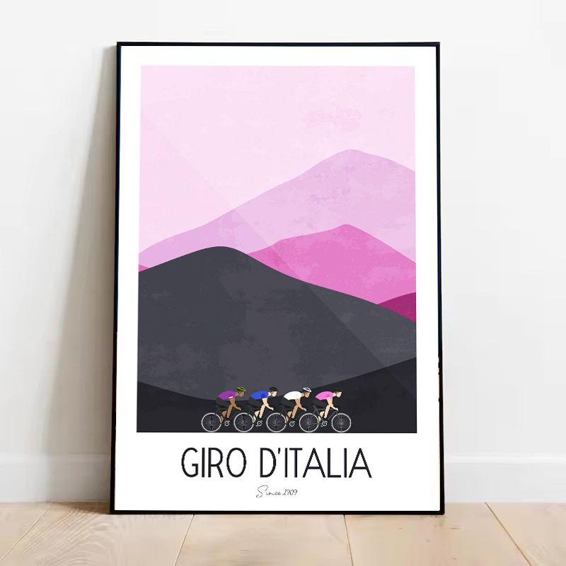 Watercolor Cycling Race Cyclis - Mountain Biking Pictures ulasan dan harga